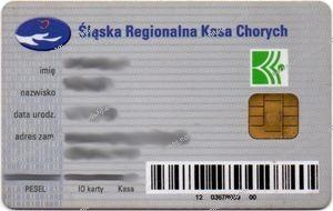 Poland Silesia Regional health fund health insurance card